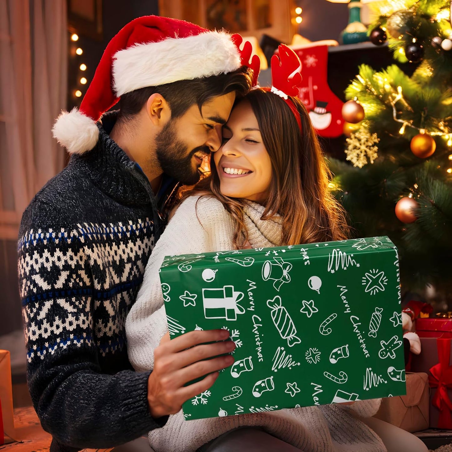 Green Merry Christmas Poly Mailers