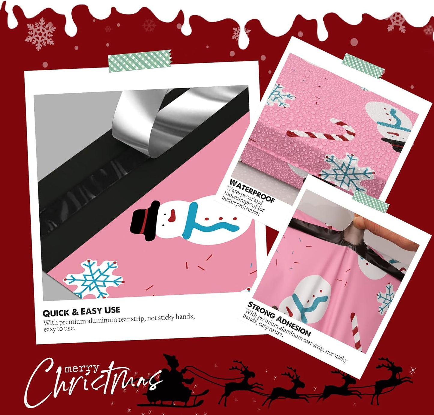 Snowmen Poly Mailers
