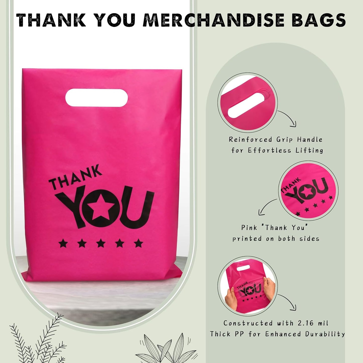 9x12'' Thank You Shopping Bags (50pcs)
