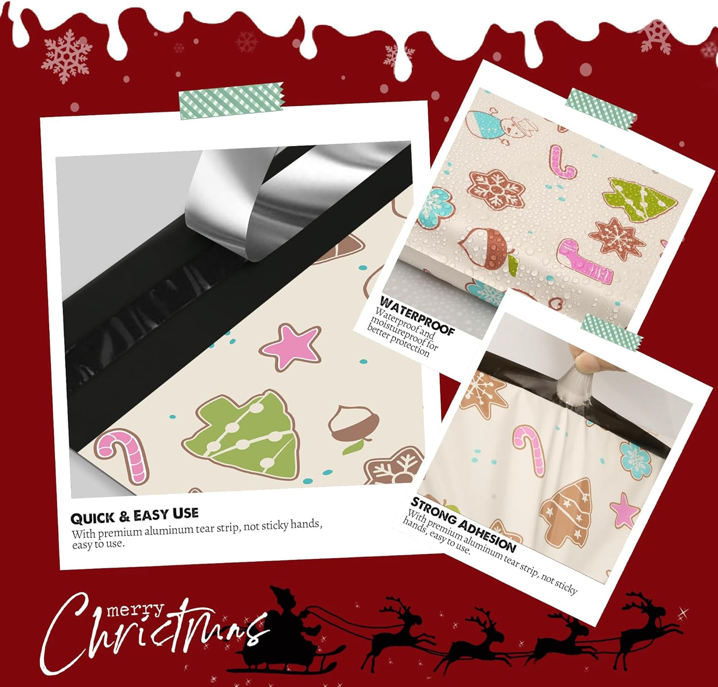Christmas Elements Poly Mailers