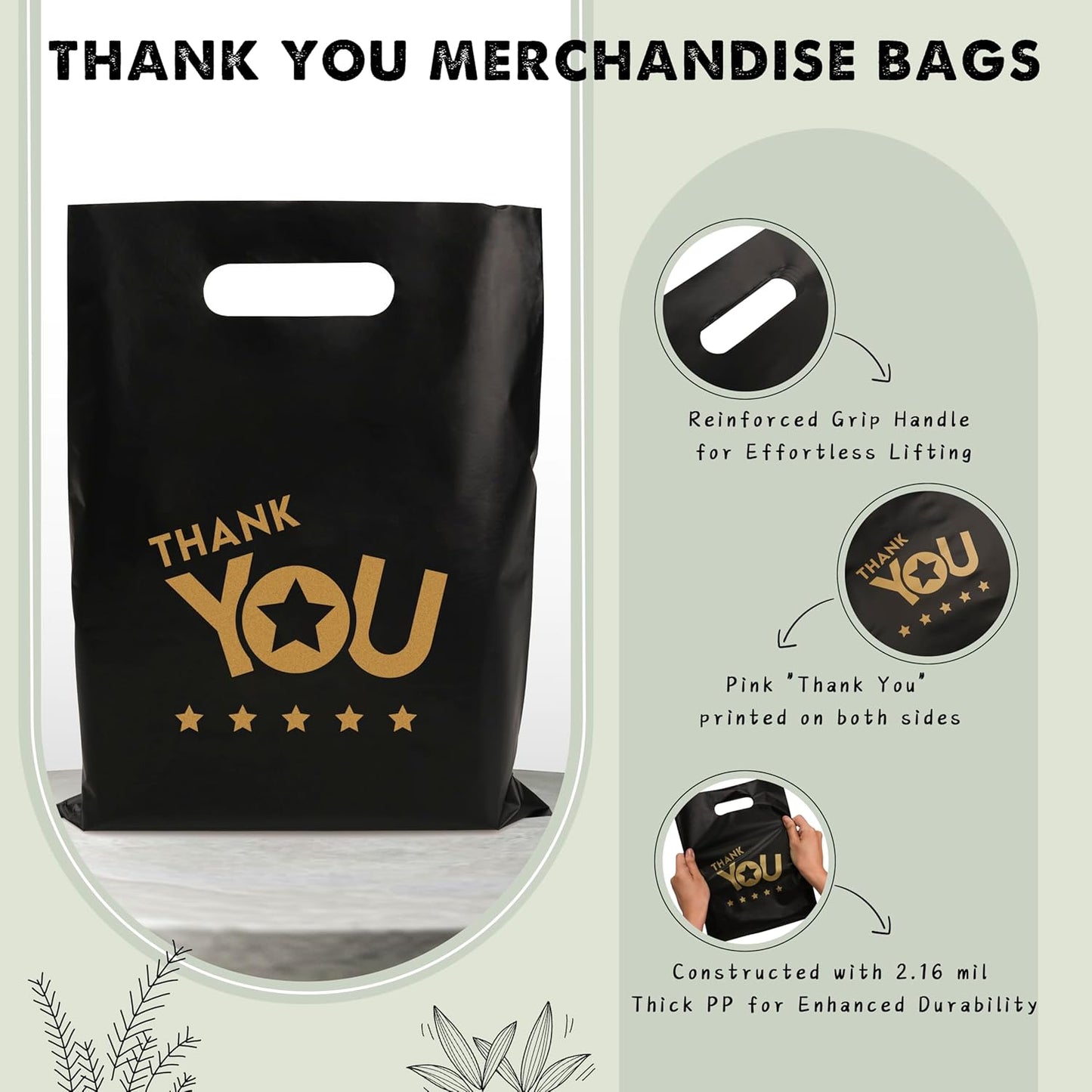9x12'' Thank You Shopping Bags (50pcs)