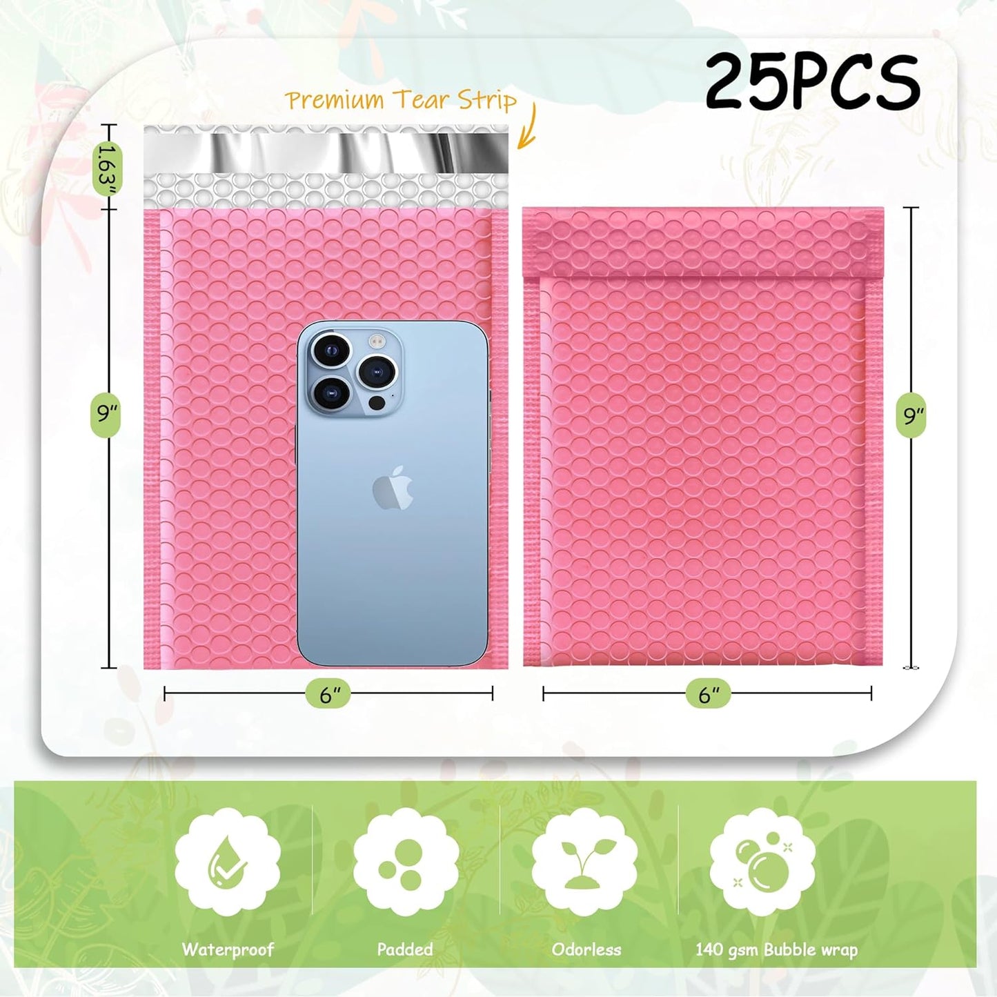 6x10'' Bubble Mailers (25Pcs)