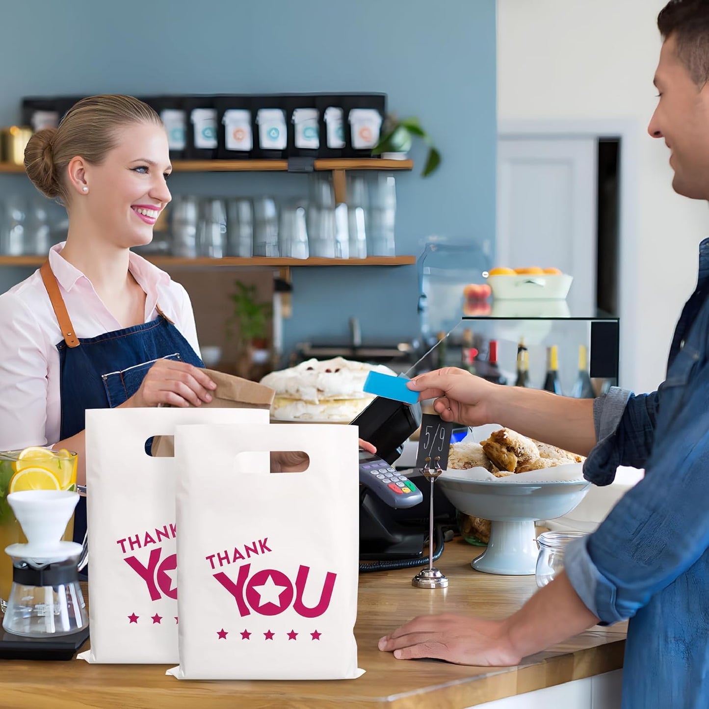 12x15'' Thank You Shopping Bags (100pcs)