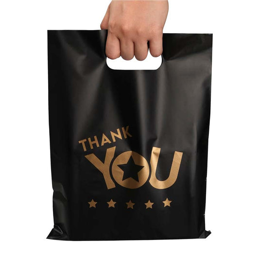 Vapulcio Thank You Shopping Bags (9x12 Inch 50pcs)