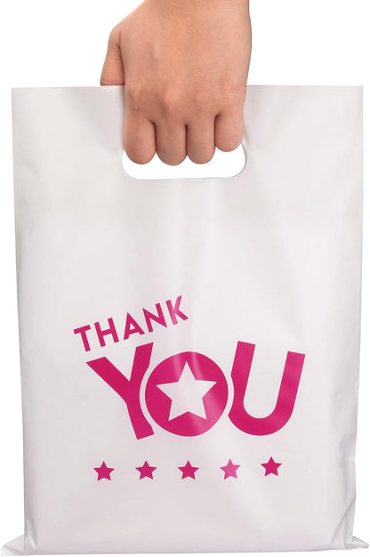 Vapulcio Thank You Shopping Bags (9x12 Inch 50pcs)