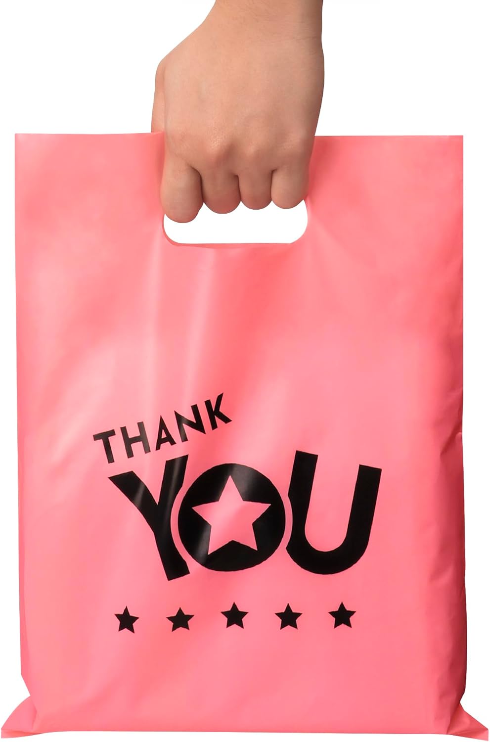 Vapulcio Thank You Shopping Bags (12x15 Inch 100pcs)