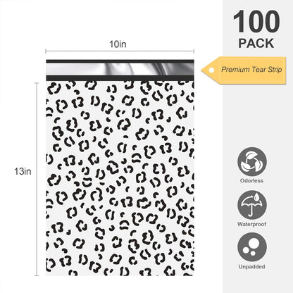 Black Leopard Poly Mailers