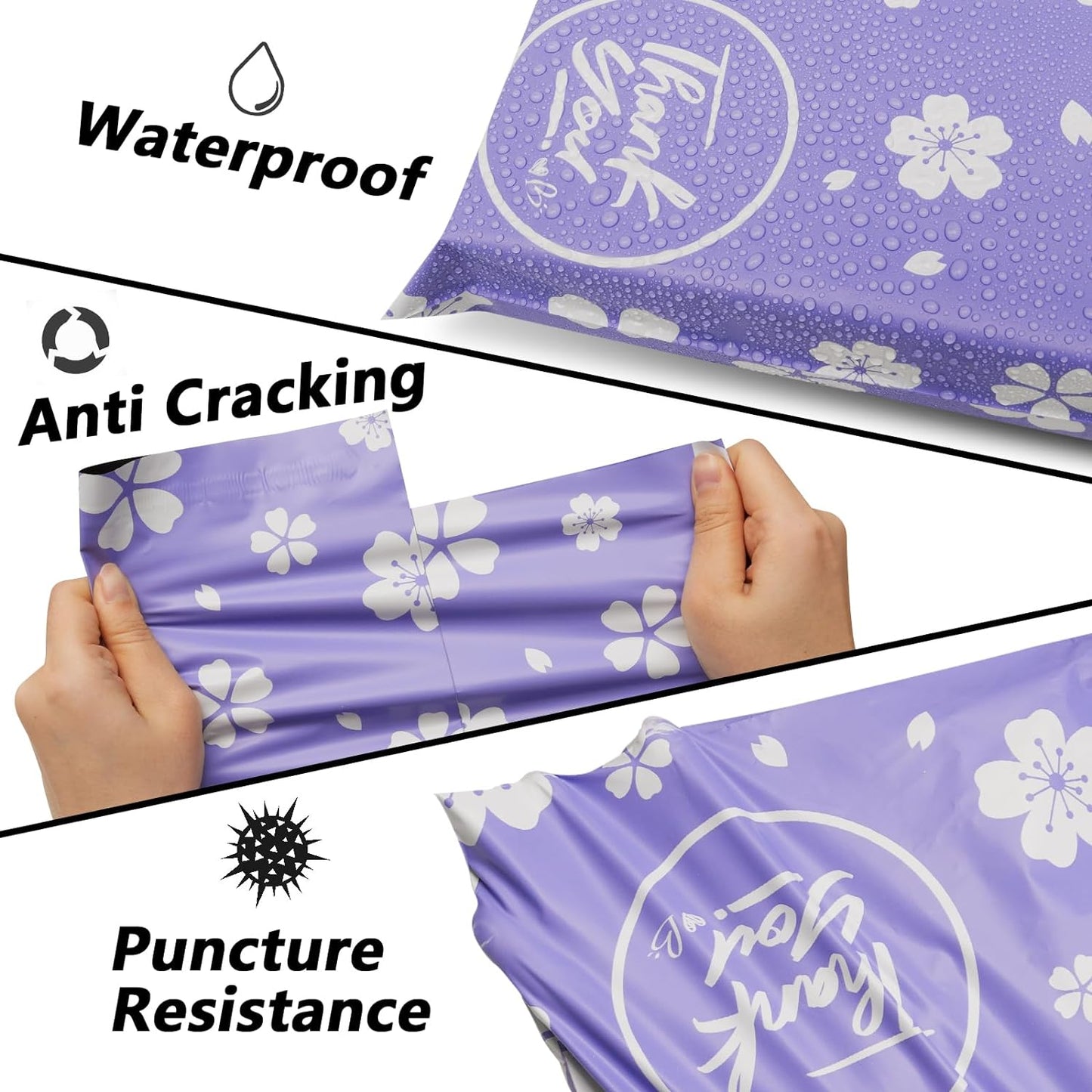 Purple Cherry Poly Mailers