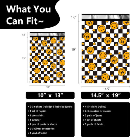 Smiles Checkerboard Poly Mailers