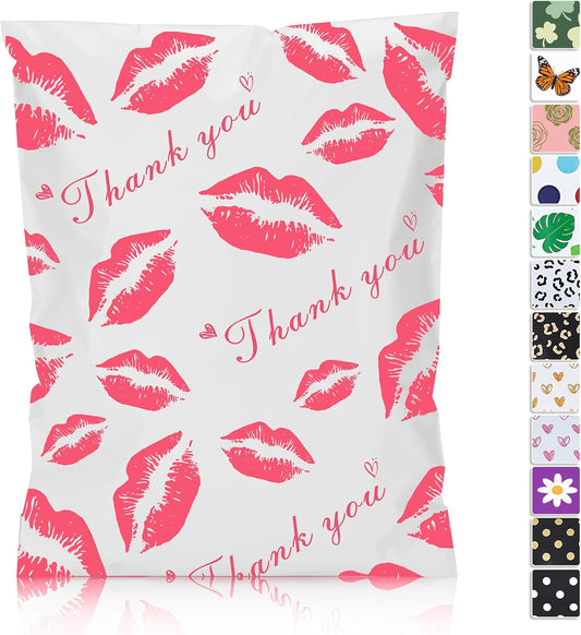 Red Lip Poly Mailers