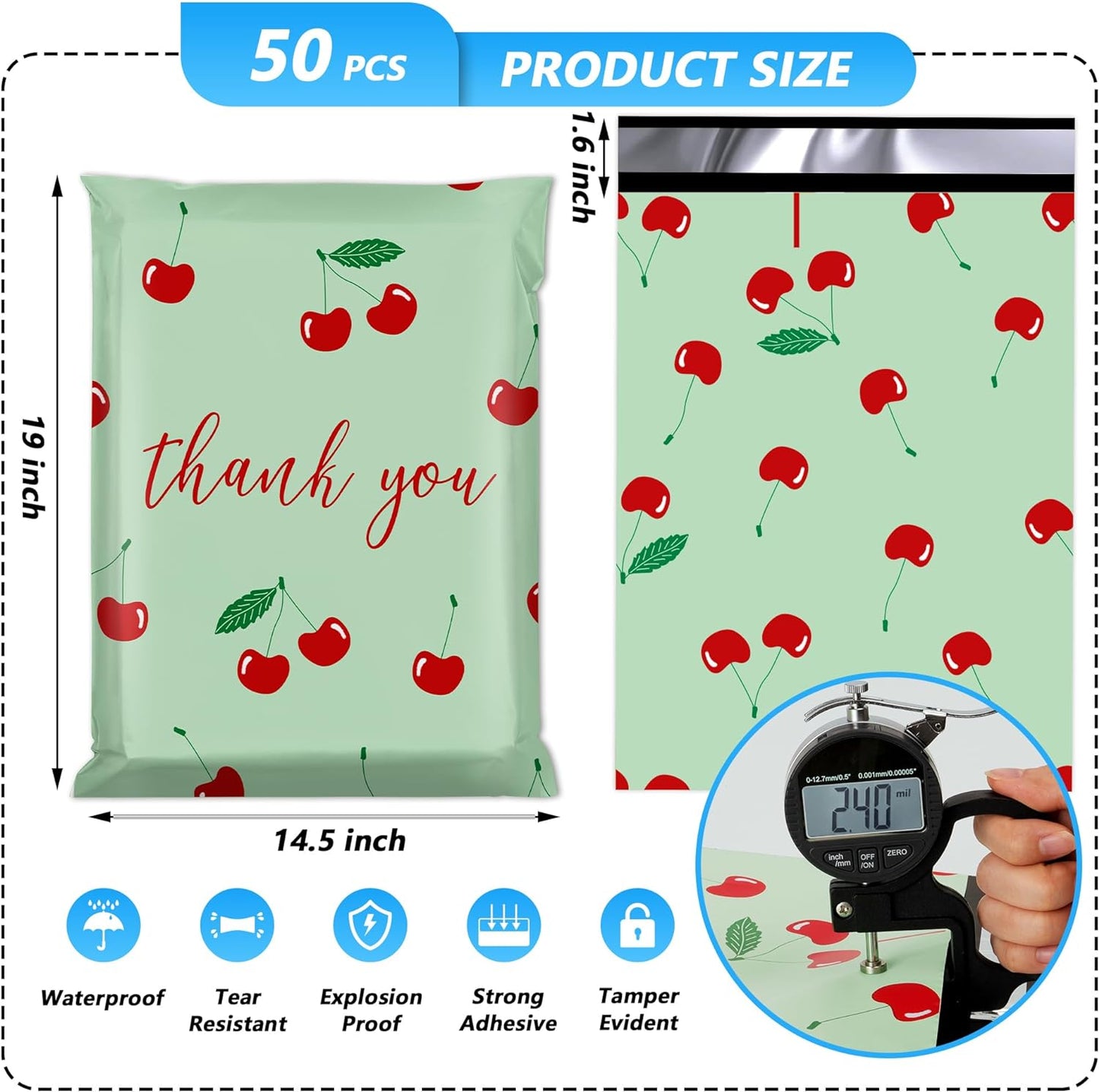 Cherry Poly Mailers