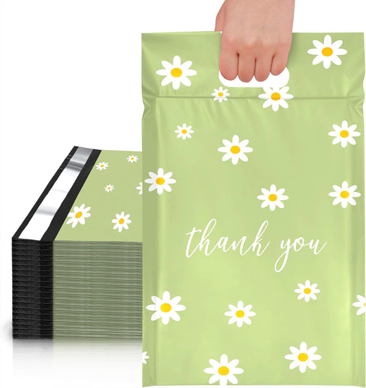 Chrysanthemum Poly Mailers with Handle