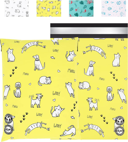 Naughty Cat-Yellow Poly Mailers