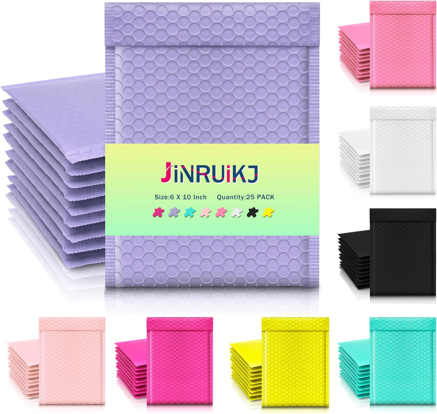 JinRuiKJ Bubble Mailers (6x10 Inch 25 Pcs)