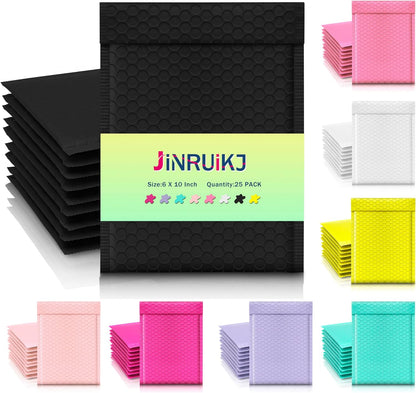 JinRuiKJ Bubble Mailers (6x10 Inch 25 Pcs)