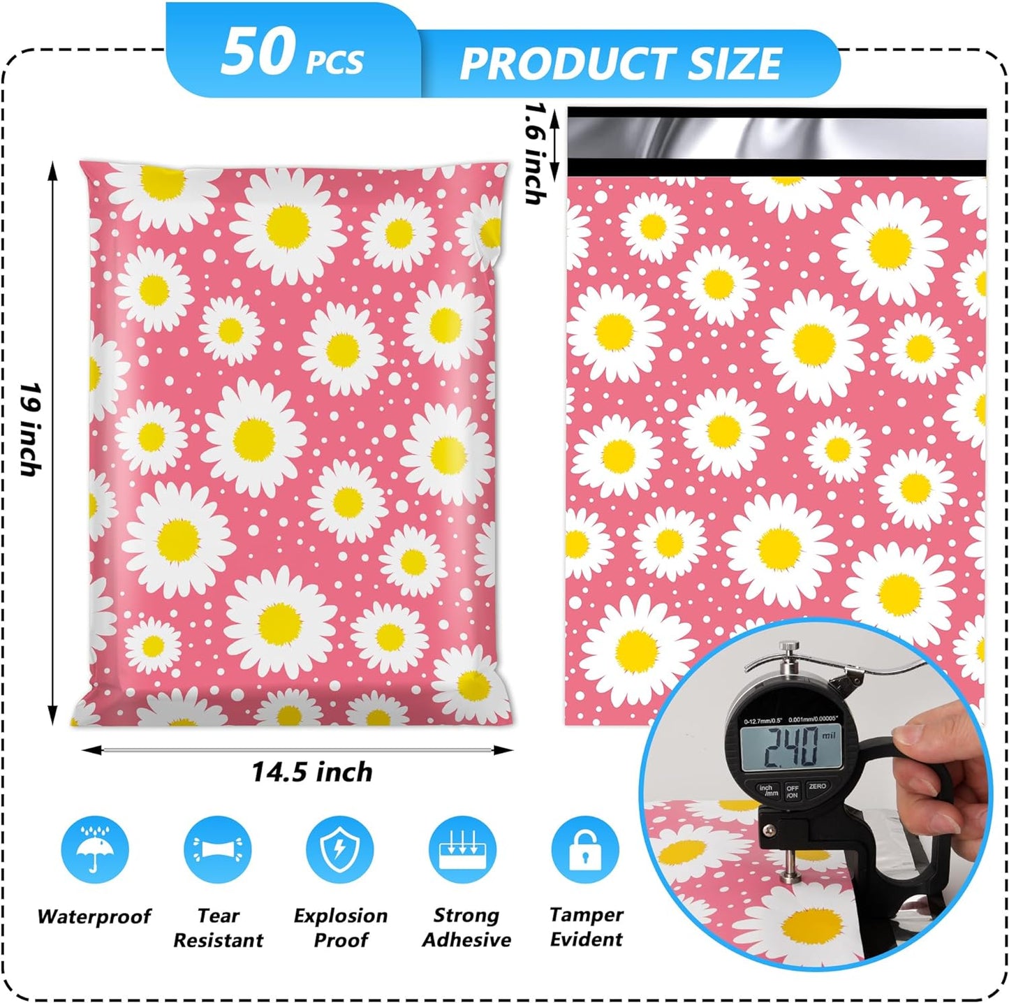 Daisy Poly Mailers