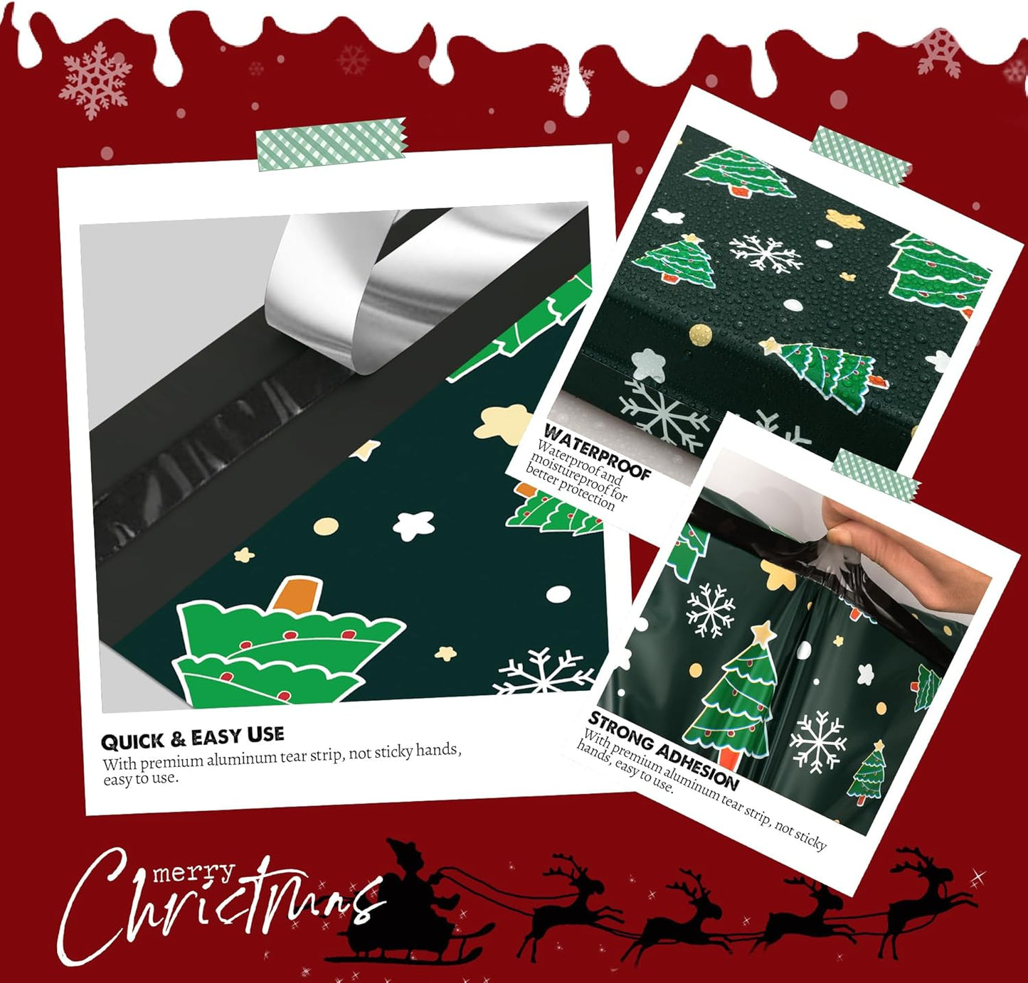 Christmas Tree Poly Mailers