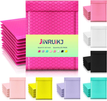 JinRuiKJ Bubble Mailers (6x10 Inch 25 Pcs)