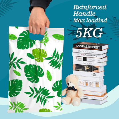 Tropical Leaves Poly Mailers with Handle