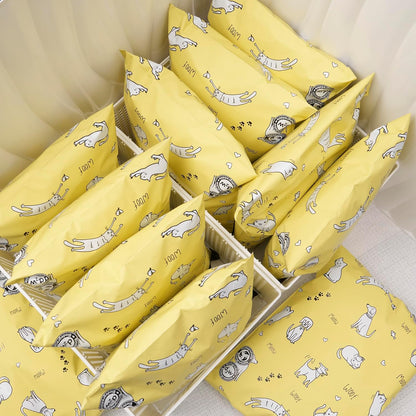 Naughty Cat-Yellow Poly Mailers