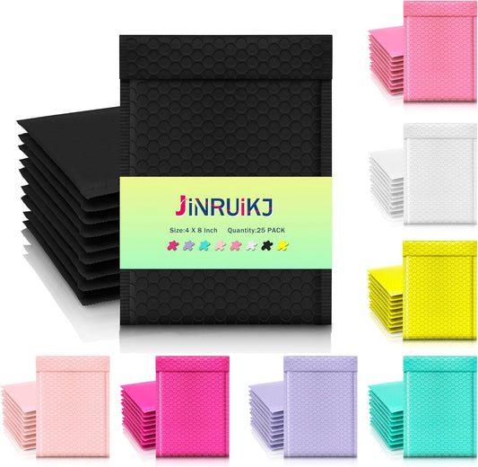 JinRuiKJ Bubble Mailers (4x8 Inch 50 Pcs)