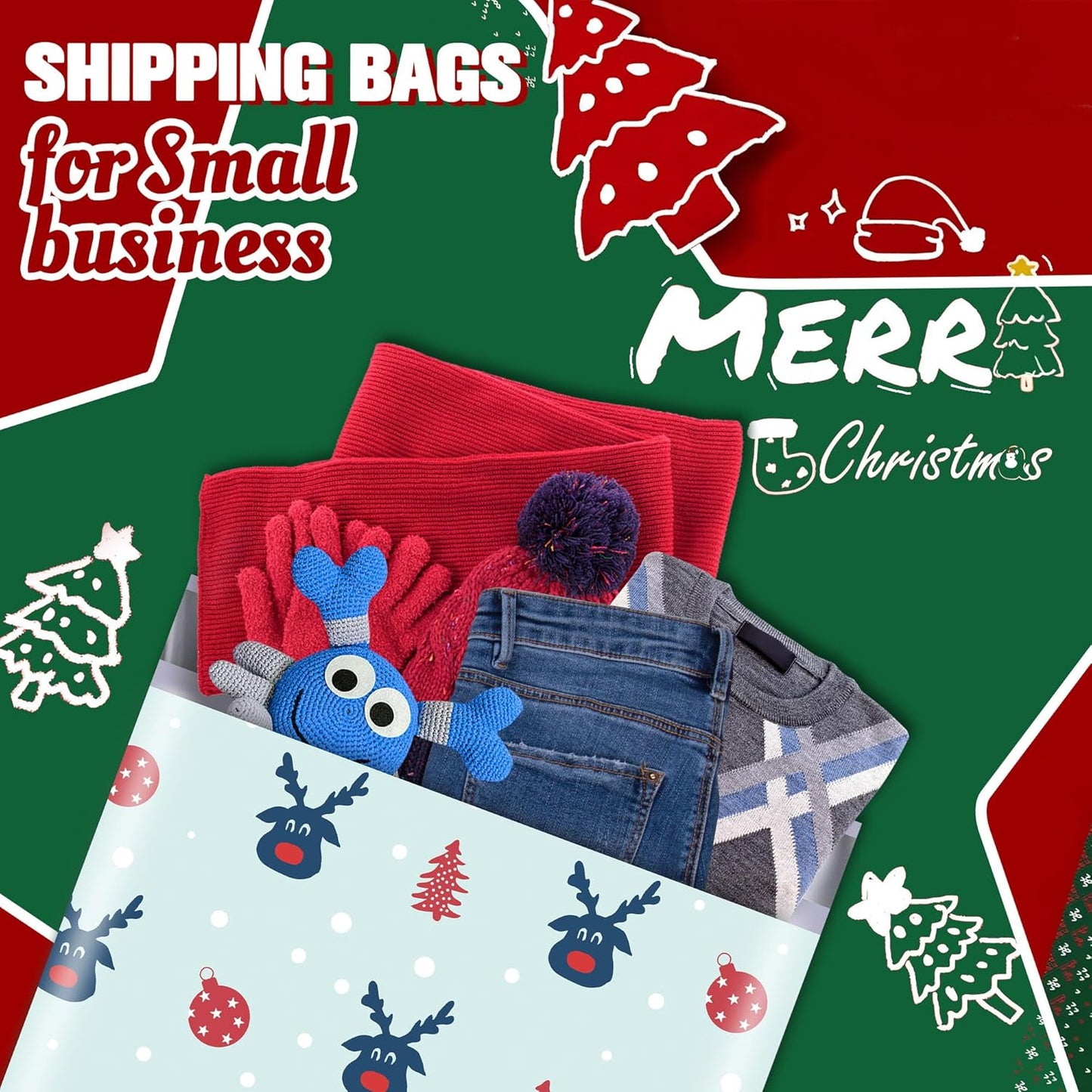 Christmas Blue Reindeer