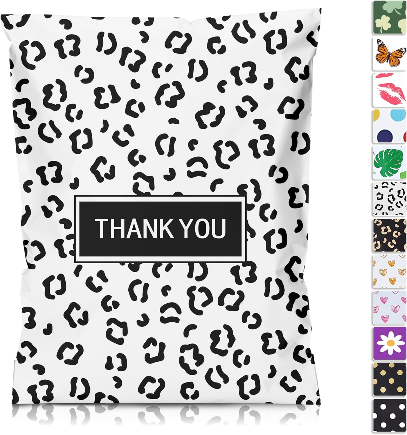 Black Leopard Poly Mailers