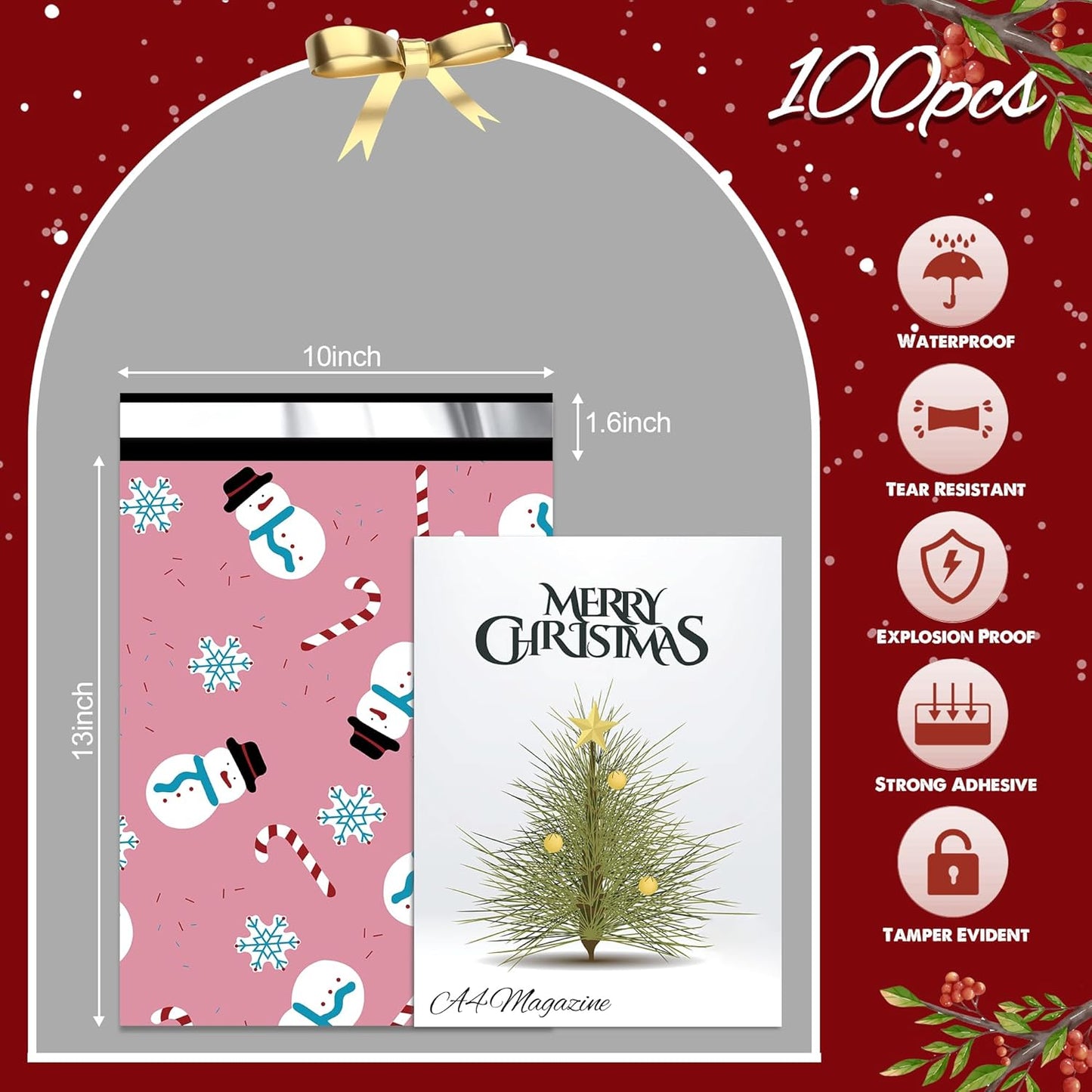 Snowmen Poly Mailers