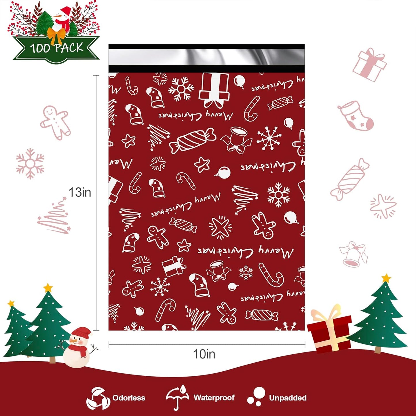 Merry Christmas Poly Mailers