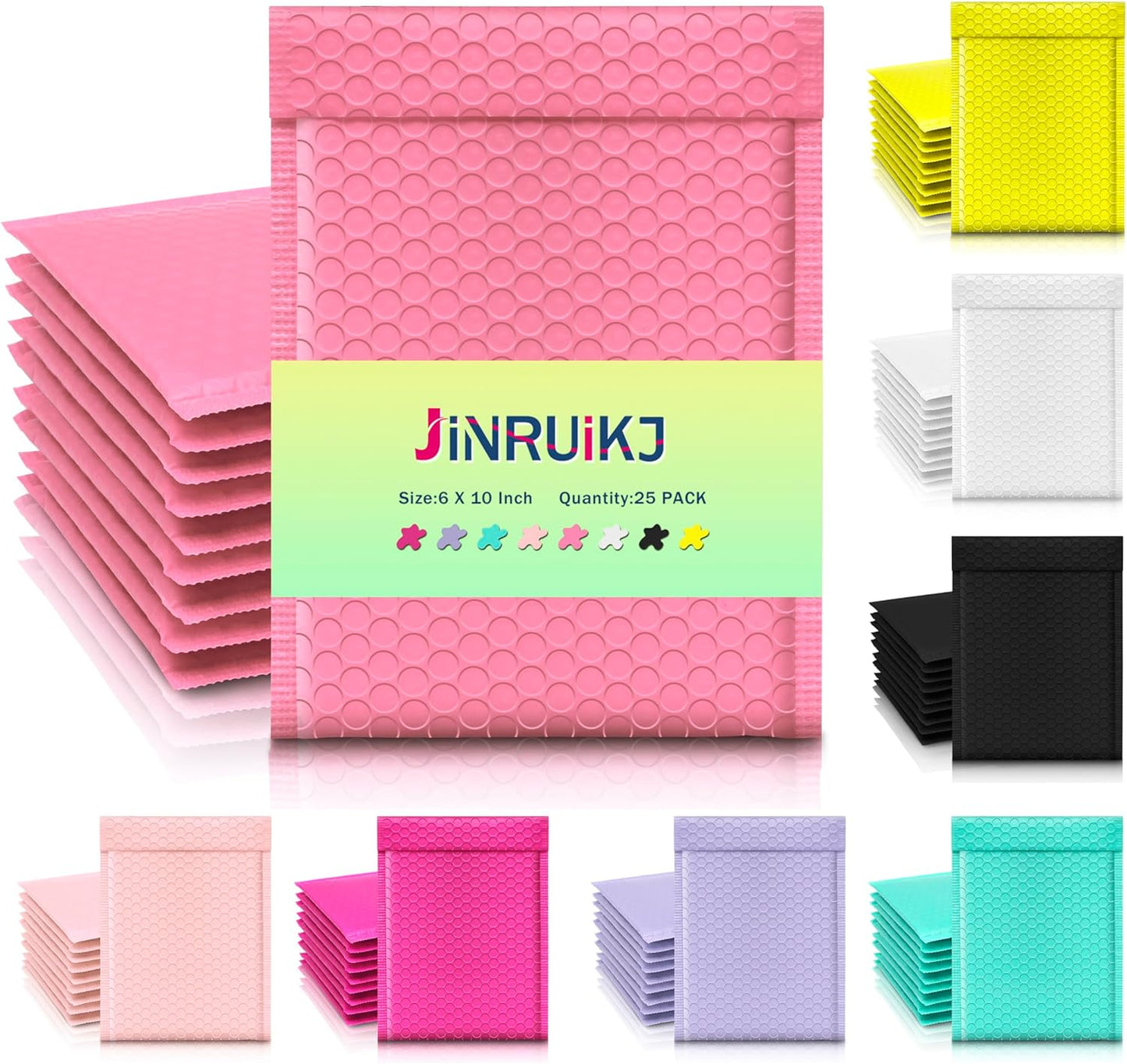 JinRuiKJ Bubble Mailers (6x10 Inch 25 Pcs)