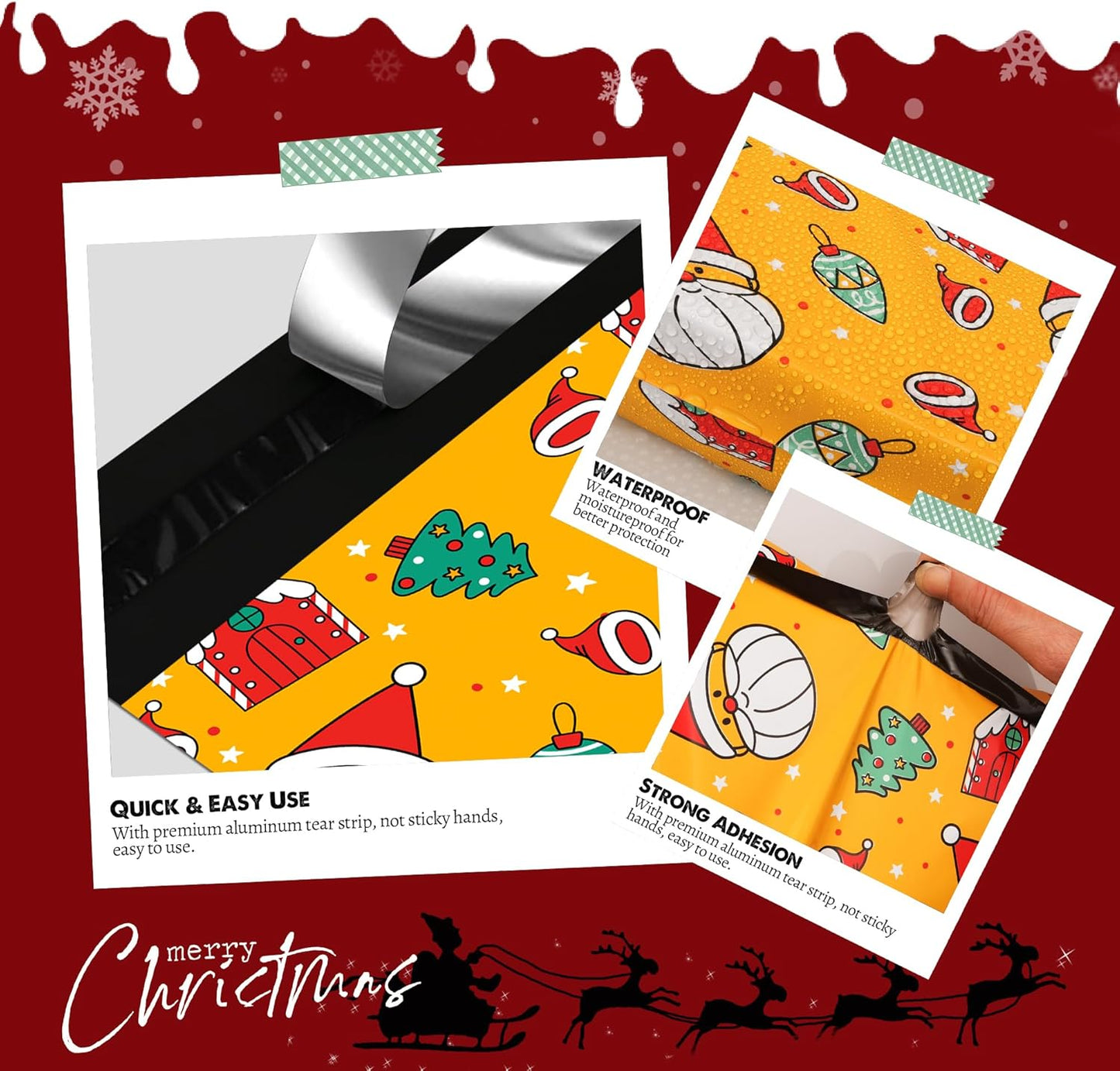 Santa Claus Poly Mailers