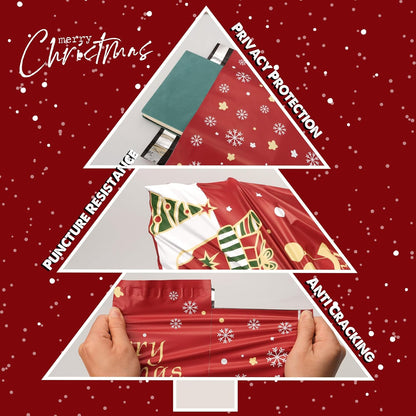 Red Merry Christmas Poly Mailers