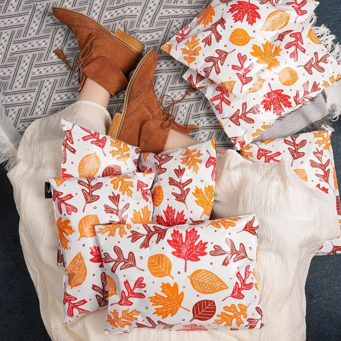 Maple Leaves Poly Mailers